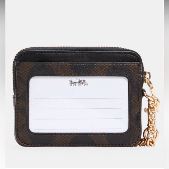 🛍️sold elsewhere COACH Zip Card Case in Signature canvas!🛍️ Authentic💜 - Picture 11 of 11